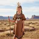 Native American Costume Girls Dress Indigenous American Indians Kids Cosplay 3-12 Years
