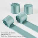 Pretty Jolly Blue Silk Satin Ribbon for Flower Bouquet 4 Rolls 1 Inch x 5Yd Handmade Frayed Fabric Ribbons for Gift Wrapping,Crafts,Baby Shower,Wedding Invitations,Hair Bows and Holiday Decor