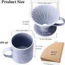 Pour Over Coffee Maker with 100 Sheets of Paper Filter, 15 oz Ceramic Coffee Mug & Ceramic Coffee Dripper, 1 Cup-Single brew coffee set, Purple