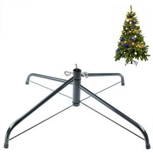 24 Inch Metal Christmas Tree Stand for 4 to 10ft Christmas Trees, Heavy Duty Folding Universal Artificial Christmas Tree Stand Replacement
