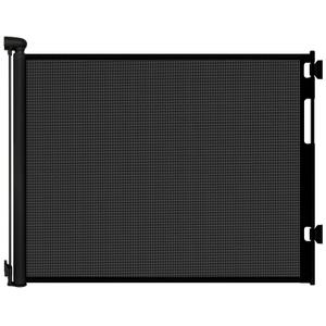 Retractable Baby Gate for Stairs and Doorways, 55" Wide x 33" Tall Mesh Dog Gate for Indoor & Outdoor Use, Safety Gate for Babies and Pets, Child Gates for Hallways, Hardware Mounted, Black