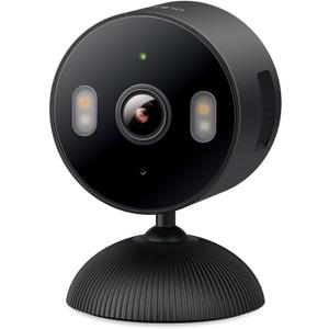 Tapo 1080p Indoor/Outdoor Security Camera - Free Person/Motion/Baby Cry Detection, Color Night Vision, IP65 Weatherproof, SD/Cloud Storage, Works w/Alexa & Google Home HybridCam, Black