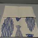 Cariwotan Ink Painting Watercolor Blue Fish Summer Gift Decorative Lumbar Pillowcase Throw Pillow Cover Case Chair Sofa Bed Home Decoration Cotton Linen Rectangular 12 x 20 Inches