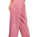 Women Plaid Pants Wide Leg Pajama Boxer Pants Elastic Waist Y2K Lounge Gingham Bottoms Red M (M)
