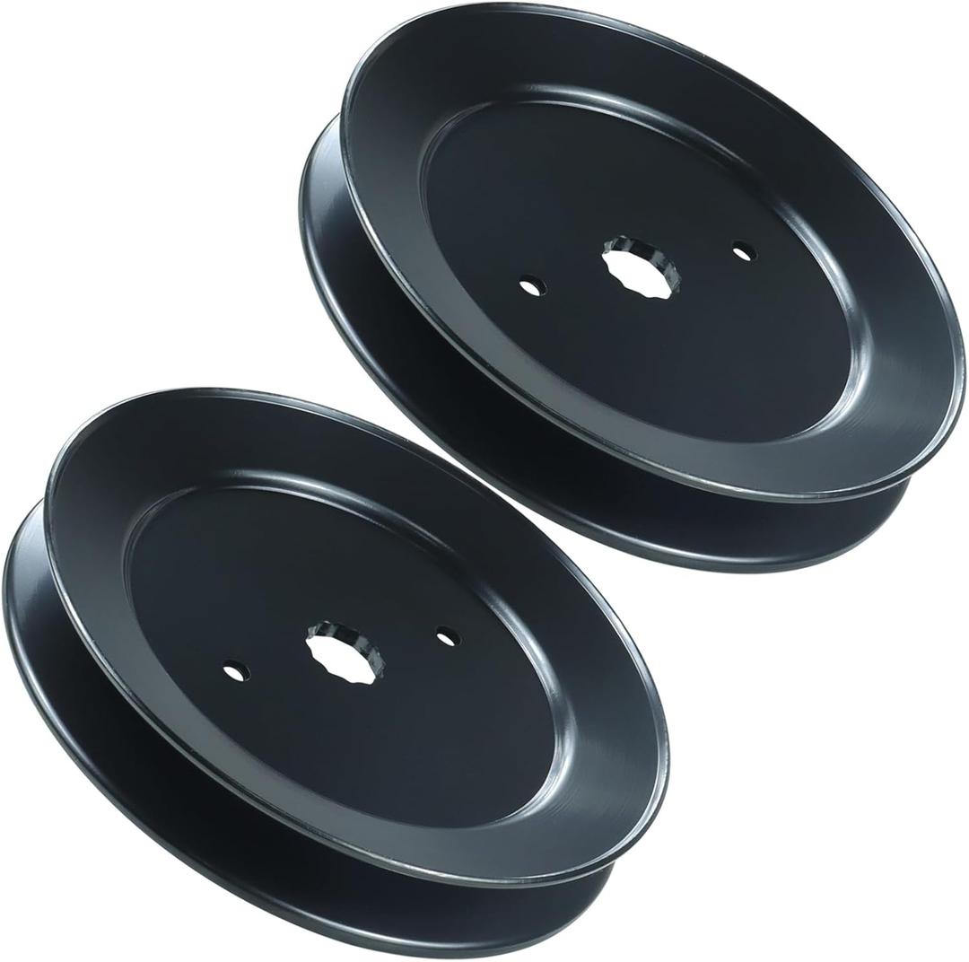 2 Pack 153535 Pulley Replaces Husqvarna 532153535 532173436 129861 539112171 21546127 532177865 532129861 583681201 for Husqvarna YTH18542 Z254 LT1000 YTH24V48 LT2000 RZ5424 MZ54 Z248F Decks