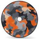 DJYQBFA Spare Tire Cover with Backup Camera Hole Orange Camouflage 17inch Wheel Cover Protector Universal Fit for Trailer, RV, Camper, SUV, Truck
