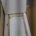 Feyarl Gold Glass Jewelry Trinket Box 5 x 7 Photo Cards Shadow Lidded Box Organizer Collection Display Case Decorative Keepsake Box for Home Deco (8.66 x 5.9 x 1.96inch)