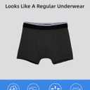TIICHOO Boys Incontinence Underwear Washable Cotton Kids Incontinence Boxer Briefs 5 Pack (Black, L)
