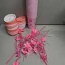 Yungyan 16 Sets Pink Cowgirl Party Favors Goodie Cups with Lids and Straws for Halloween Party Decorations Reusable 16oz Plastic Candy Cups Plastic Straws for Birthday Gift(Pink Cowgirl)
