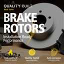 QUALITY-BUILT Front Brake Rotor, Black Series BR31321G, Compatible with 2002-2006 Dodge/Hyundai (Accent,Verna)