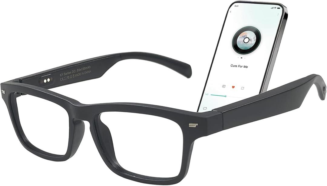Smart Glasses for Men Women, Blue Light Filtering Lenses, Bluetooth 5.3 Music Glasses - Smart Touch, Open-Ear Clear Sound, Voice Call, Ultralight Comfortable Design for Reading Office Working