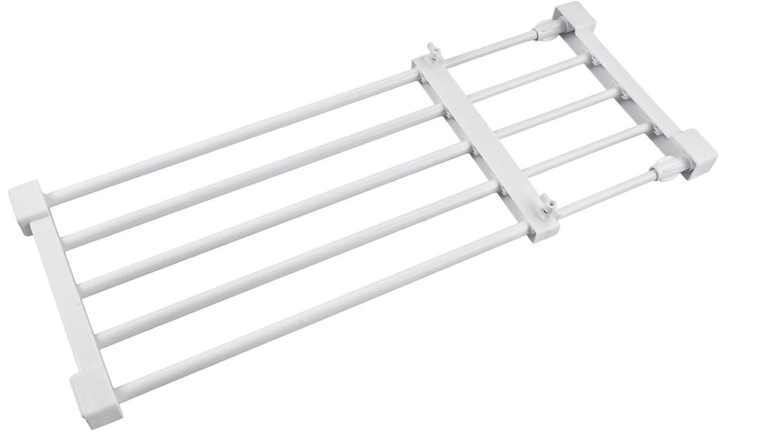 Geetery Closet Tension Shelf Metal Expandable Closet Shelf Dividers Adjustable DIY Shelf Separators in Closet Tension Rod Storage Rack for Cabinet Kitchen Wardrobe (15''-21.65'' X 9.45'')