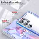 Compatible with Galaxy S24 Ultra Case, Heavy Duty Shockproof Military Drop Protection Slim Cases Phone Covers Clear for Samsung Galaxy S24 Ultra 5G 6.8 inches - Iridescent