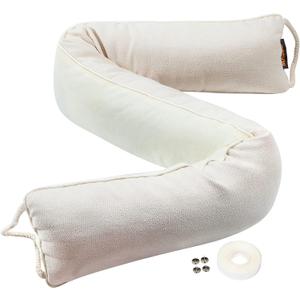 MAGZO Door Draft Stopper 36 Inch-Beige, Under Door Draft Blocker Air Stopper Door Bottom Insulation Snake Draft Stopper (36in x 4in)