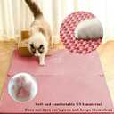 HCY&WLD Cat Litter Mat, Honeycomb Double Layer Cat Litter Trapping Mat, Waterproof Urine Proof Non-Slip, Scatter Control, Less Waste, Easier to Clean, Pink, 30" x 22"