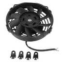 Aramox Radiator Fan, 7 Inch Universal Electric Radiator Cooling Fan 10 Blades Slim Fan Push Pull DC 12V Black for Cars 2 Packs