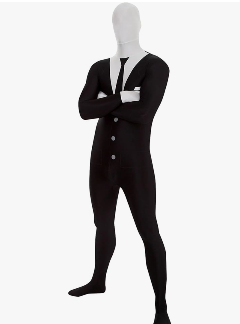 Morphsuits mens Mens Scary Slenderman Costume, L