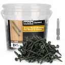 Deck Screws #8 x 1-1/2, T25 Star Torx Drive Flat Head Wood Screws, Green, 5lb