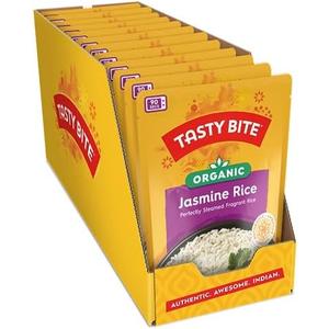Tasty Bite Jasmine Rice, Microwaveable Cooked Rice, 8.8 Ounce (Pack of 12) By 09/2026