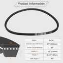 uxcell 4Pcs AX35 EPDM V-Belt, Raw Edge Cogged Industrial Rubber V Belt 1/2" Width x 37" Outer Circumference