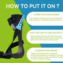 Komzer AFO Drop Foot Brace, Adjustable Ankle Support Orthosis for Stroke Recovery & Daily Mobility, Lightweight Orthotic Device for Men & Women, Fits Inside Shoes (M, Left)