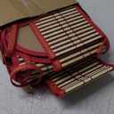 Reallnaive 6 Sets Empty Gift Baskets Large Woven Bamboo Basket for Christmas DIY Birthday Party Empty Gift 15.75 x 7.87 x 6.3 Inch, Bows and Cellophane Wrap Bags