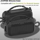 JCHPINE Silicone Cover Case for Bose SoundLink Plus Portable Speaker, Protective Soft Silicone Case with Carrying Handle and Shoulder Strap (Black)