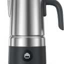 Milk Frother and Steamer [Upgraded], AMZCHEF All-in-1 Detachable Frother for Coffee 600W, Automatic Warm and Cold Foam Maker, Stainless Steel Jug, Dishwasher Safe, LED Display (Silver)