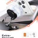 Maledan for iPhone 17 Pro Max Case with Magnetic Stand [MagSafe Compatible], Military Grade Drop Protection 360° Spin Ring, Grip Texture Slim Translucent Camera Control Cover Case for 17 Pro Max White