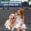 NECKORY Backseat Cover for Dogs, Waterproof and Non-Slip Pet Bench Seat Covers, Car Seat Protector for Back Seat, Universal Size Rear Car Seat Cover Fits Cars, Trucks and SUVs, M-Charcoal Grey&Grey