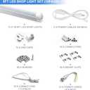 10-Pack 4.8 ft LED Shop Light Fixture - 90W T8 Integrated LED Tube Light - 6500K 12000LM V-Shape Linkable - High Output - Clear Cover - Plug and Play - 270 Degree Lighting for Garage, Shop, Barn