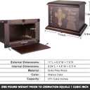DGDCDV Cremation Memorial Urns for Human Ashes Adult Male Female, Wooden Urns Box and Casket for Ashes Men Women Child, Large Burial Funeral Urns for Ashes, Holds Up to 270 LBS