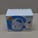 iClever BTH12 Kids Bluetooth Headphones, Colorful LED Lights Kids Headphones Wireless,74/85dBA Safe Volume,85H Playtime, Fast Charging, Bluetooth 5.2, Over Ear,  Built-in Mic for iPad/Tablet/Airplane, Blue