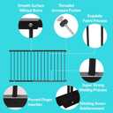 WAOWAO Black Window Safety Guards for Children Kids Toddler Pets Proof Extra Wide Tension Security Window Guard Gate for Home Fit 36.22"-61.41"(2 PieceBlack)