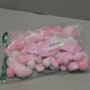 Cute Plush Curtain for Door Window Wall 33" W x 36" L Self-Adhesive Pink Bow Heart-Shaped Kawaii Curtain for Living Room and Bedroom Decor