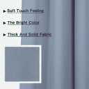 MYSKY HOME Dusty Blue Blackout Curtains for Living Room, 84 Inch Long Grommet Room Darkening Curtain for Bedroom, Thermal Insulated Dining Room Curtains, 1 Curtain Panel, 52 x 84 Inch, Dusty Blue