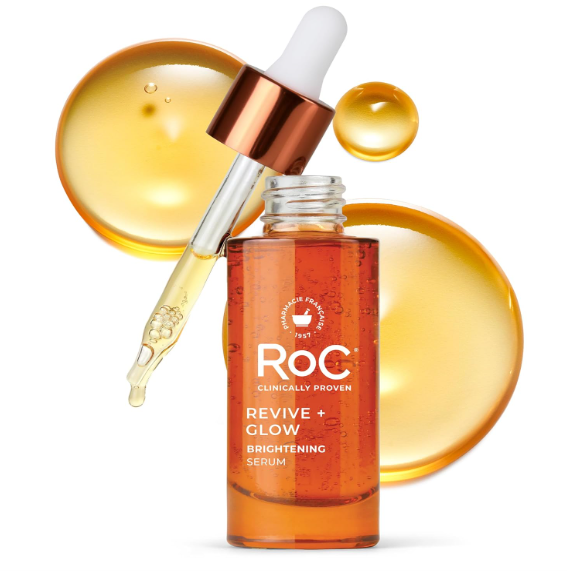 RoC Multi Correxion Revive + Glow 10% Active Vitamin C Serum for Face, Daily Anti-Aging Wrinkle and Skin Tone Skin Care Treatment, Brightening Serum , 1 Fluid Ounce 