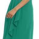 Maggy London Women's Women's Dresses Faux Wrap High-Low Dress with Pleat Details Event Occasion Date Guest of Wedding (Green)