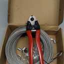 1/8 Inch Stainless Steel Cable 100FT - 7x7 Strand Aircraft Wire Rope with Loop Sleeve & Thimble - Heavy Duty for Deck Railing, String Light Hanging, Garden, Marine, DIY Projects