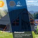 Inflatable Tents for Camping with Stove Jack, 2/4/6/8 Person Easy Setup Blow Up Tents for 4 Seasons Waterproof Inflatable Camping Tent with Awning, Air House Glamping Tents for Camping Adult, 4 Person Tent-9.8ft X 7.2ft X 6.2ft