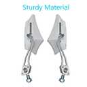 ESUPPORT White Universal Motorcycle Motorbike Bike 8mm 10mm Rear View Side Mirror Scooter ATV