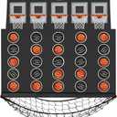 Swooc Games - Low Post Lineup | Wall Mounted Giant Basketball 4 In A Row w/ 5+ Games | Basketball Hoop For Room Wall Games | Game Room Games | Mini Basketball Hoop Indoor Connect | Four In A Row Game