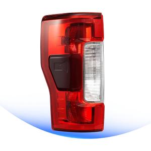 Tail Light Compatible with 2017 2018 2019 Ford F250 F350 XLT Lariat Halogen Taillight w/Blind Spot Rear Turn Signal Brake Lamp Assy w/Bulbs Replace OEM #KC3Z13405C (Left Driver Side)