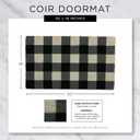 DII Hello Coir Fiber Doormat Non-Slip Durable Outdoor/Indoor, Pet Friendly, 18x30, Aqua