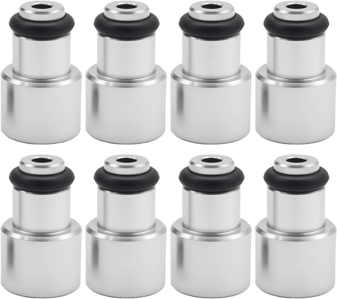 8 PCS Fuel Injector Spacer Extender, High-Strength Aluminum Adapter for LS3 LS7 LS9 L76 to LS2 Manifold, Easy Installation for Automotive Applications