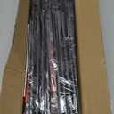 Meangood Spice Rack Shelf for Kitchen Stove, Over the Stove Shelf with 4 Hooks Extra Storage Countertop, Rustic Wood & Solid Metal Commbined Stove Shelf for Storage Seasoning, Easy to Assemble