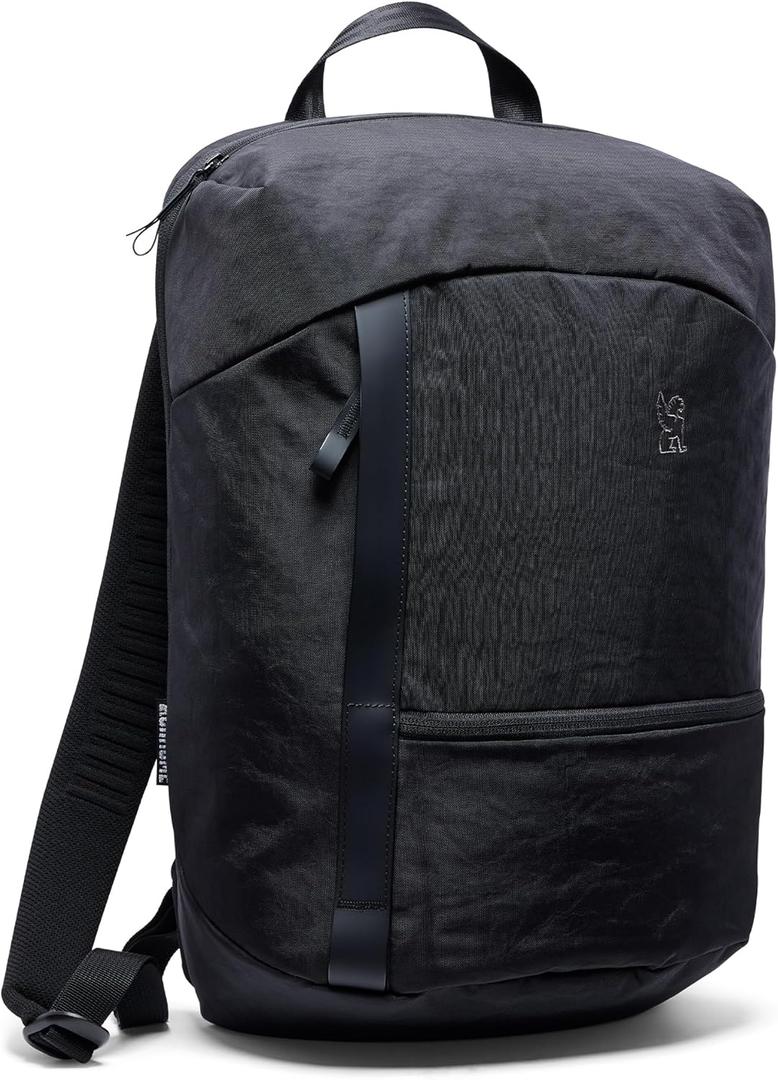 Chrome Industries Camden Backpack  16L Travel Bag for Men and Women with Plush Knit Shoulder Straps Recycled Materials and Internal Laptop Sleeve  Black