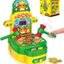 VATOS Hammer Game, Mini Electronic Arcade Game with 2 Hammers, Pounding Toys Toddler Toys for 3 4 5 6 7 8 Years Old Boys Girls, Developmental Toy Interactive Toy (Green)