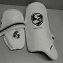 SG Ultimate Combo Thigh Guard | White | Men RH | Polyester | Men | Customised Adjustment | Thigh & Inner Thigh Guard | Comfort-Fit Elasticated Straps | Fully Adjustable | Secure Fit