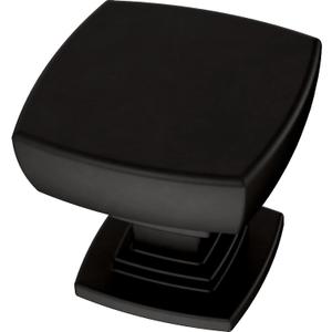 Franklin Brass Parow (5-Pack) Cabinet Knobs Matte Black Hardware for Kitchen, Drawer Pulls, Dressers, Closet Door 1-1/8' P29542Z-FB-B1 (1-1/8 in. (29 mm))